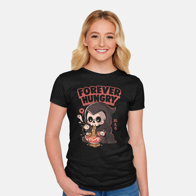 Forever Hungry-Womens-Fitted-Tee-eduely