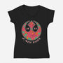 A New Hope-Womens-V-Neck-Tee-Ca Mask