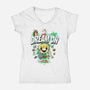 Awakening Retro Cartoon-Womens-V-Neck-Tee-Donnie