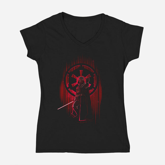 Shadow Of The Empire-Womens-V-Neck-Tee-Donnie