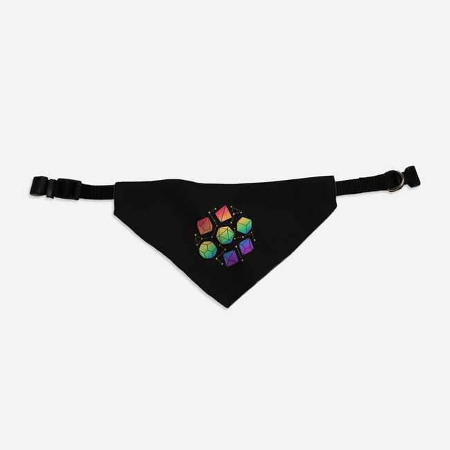 Rainbow Galaxy DND Dice-Cat-Adjustable-Pet Collar-xMorfina