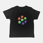 Rainbow Galaxy DND Dice-Baby-Basic-Tee-xMorfina