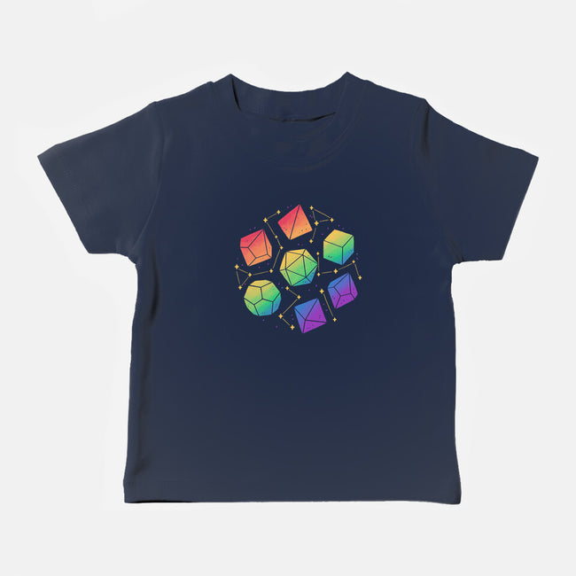 Rainbow Galaxy DND Dice-Baby-Basic-Tee-xMorfina