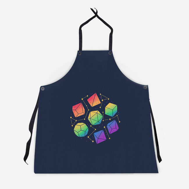 Rainbow Galaxy DND Dice-Unisex-Kitchen-Apron-xMorfina