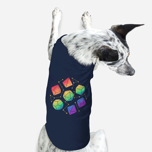 Rainbow Galaxy DND Dice-Dog-Basic-Pet Tank-xMorfina