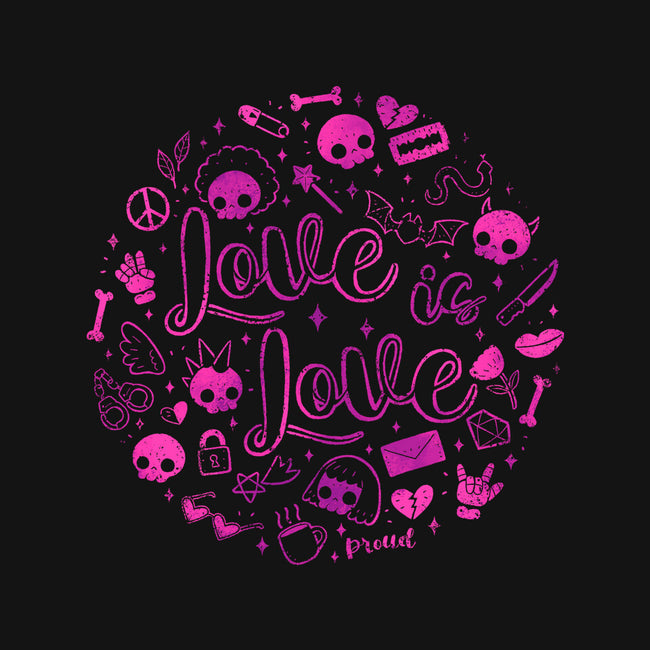 Love Is Love Pink Skulls-Womens-Off Shoulder-Sweatshirt-xMorfina