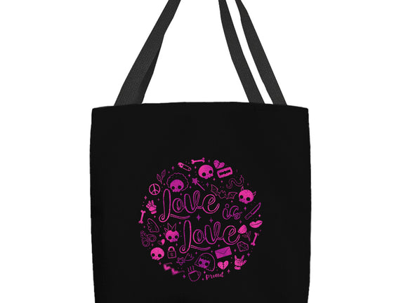 Love Is Love Pink Skulls