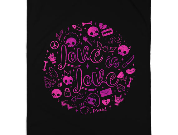 Love Is Love Pink Skulls