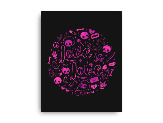 Love Is Love Pink Skulls