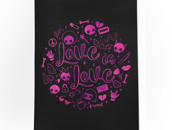 Love Is Love Pink Skulls