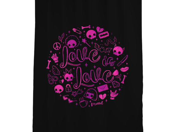 Love Is Love Pink Skulls