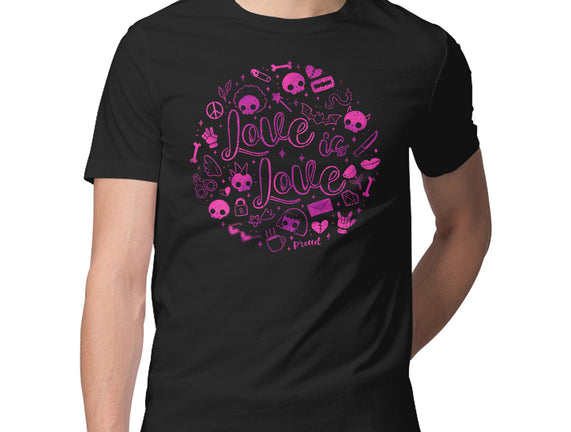 Love Is Love Pink Skulls