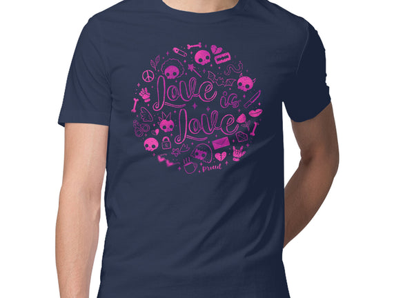 Love Is Love Pink Skulls