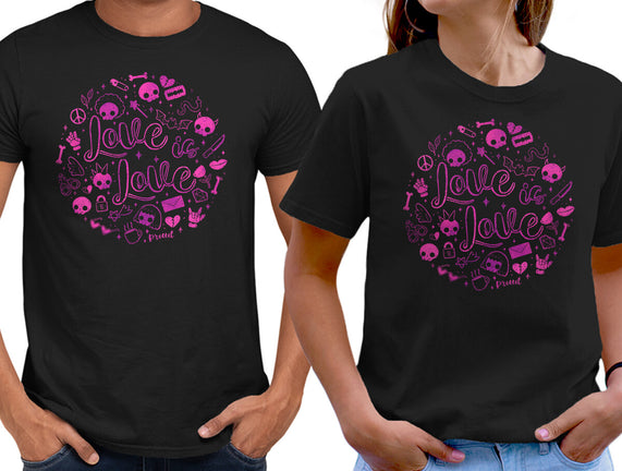 Love Is Love Pink Skulls