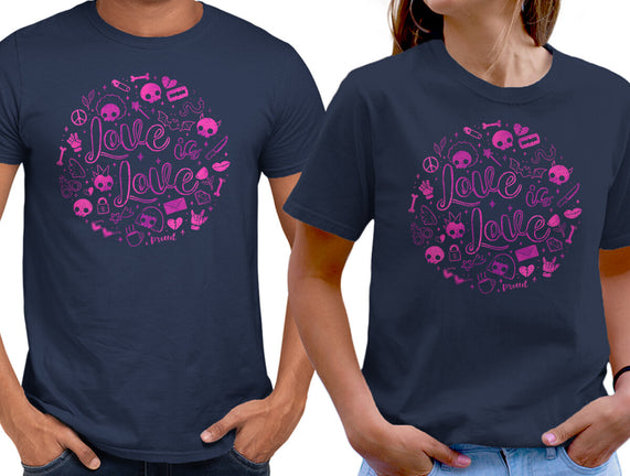 Love Is Love Pink Skulls