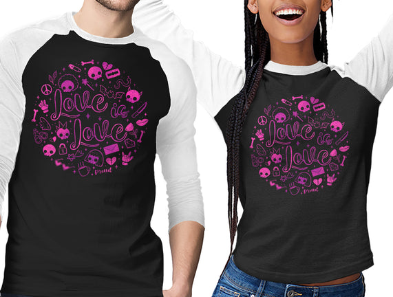 Love Is Love Pink Skulls