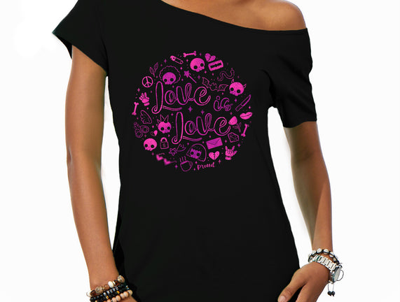 Love Is Love Pink Skulls