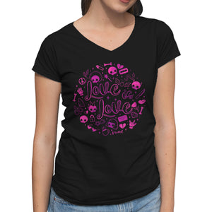 Love Is Love Pink Skulls