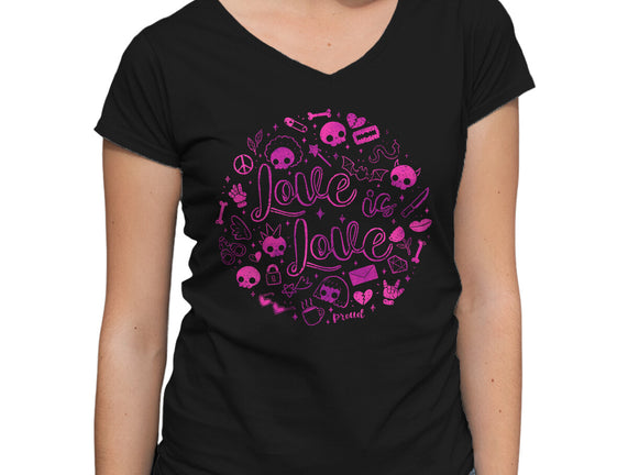 Love Is Love Pink Skulls