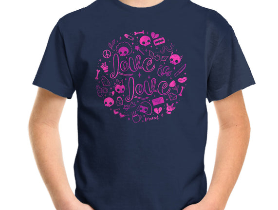 Love Is Love Pink Skulls