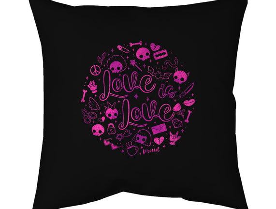 Love Is Love Pink Skulls