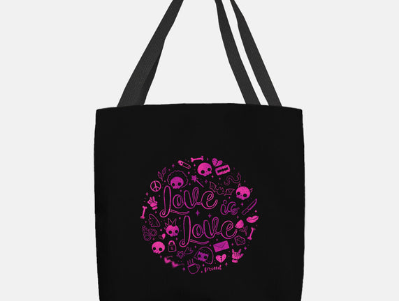 Love Is Love Pink Skulls