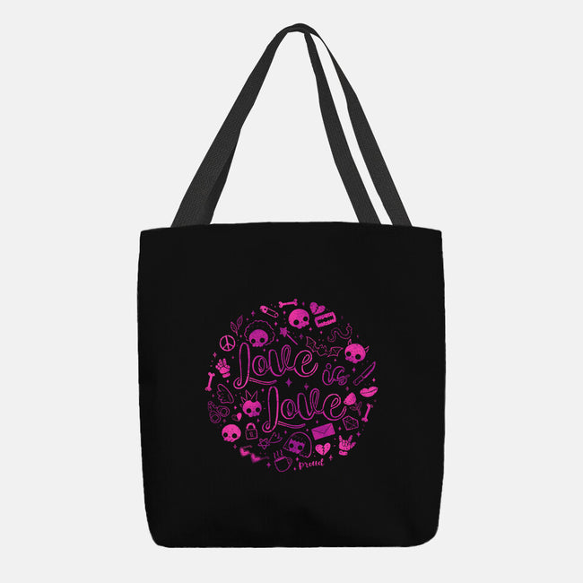 Love Is Love Pink Skulls-None-Basic Tote-Bag-xMorfina