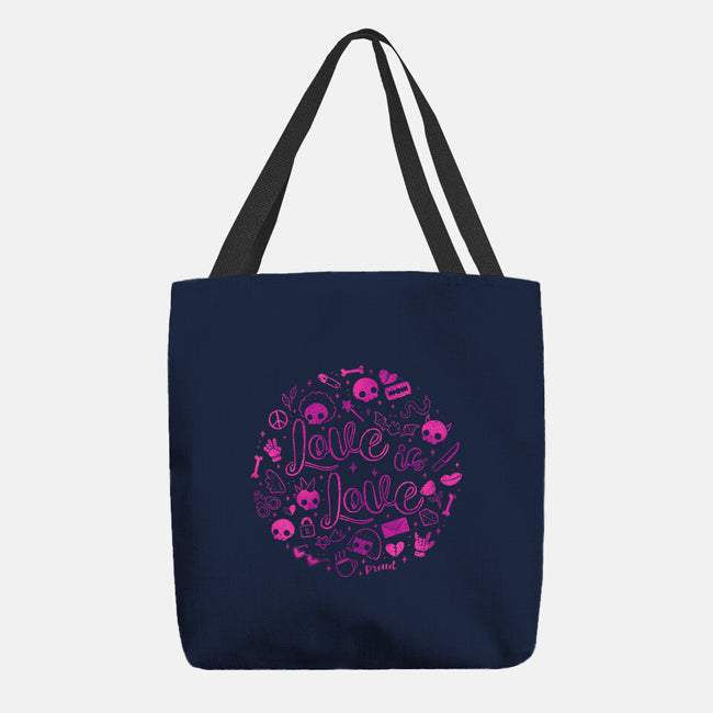 Love Is Love Pink Skulls-None-Basic Tote-Bag-xMorfina