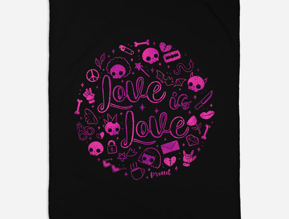 Love Is Love Pink Skulls