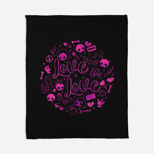 Love Is Love Pink Skulls-None-Fleece-Blanket-xMorfina