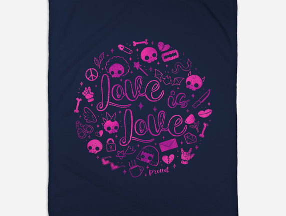 Love Is Love Pink Skulls