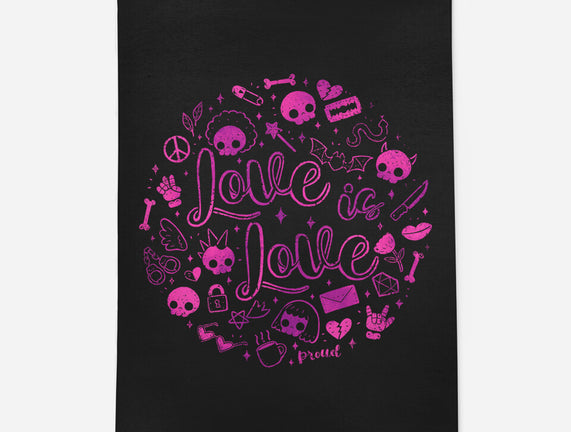 Love Is Love Pink Skulls