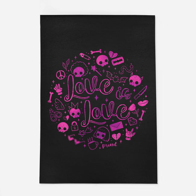 Love Is Love Pink Skulls-None-Indoor-Rug-xMorfina