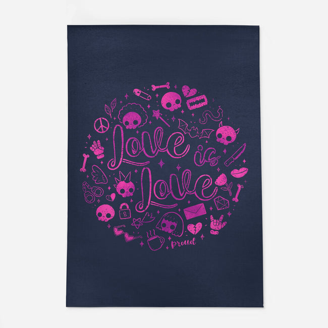 Love Is Love Pink Skulls-None-Indoor-Rug-xMorfina