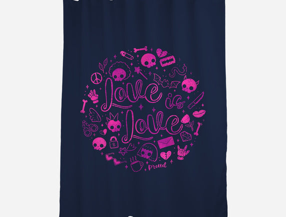 Love Is Love Pink Skulls