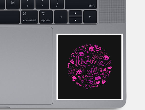 Love Is Love Pink Skulls