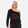 Love Is Love Pink Skulls-Womens-Off Shoulder-Sweatshirt-xMorfina