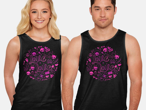 Love Is Love Pink Skulls