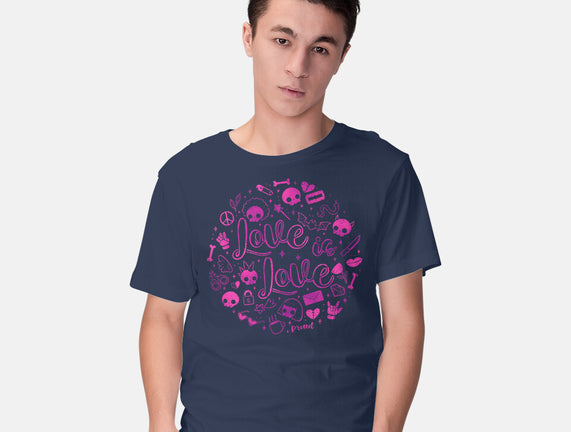 Love Is Love Pink Skulls