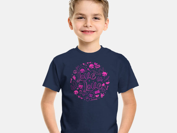 Love Is Love Pink Skulls