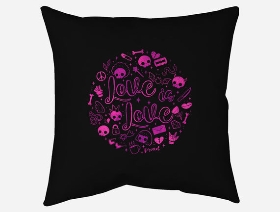 Love Is Love Pink Skulls