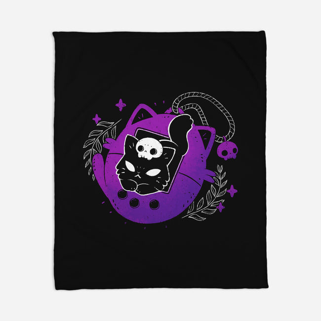 Black Cat Tamagotchi-None-Fleece-Blanket-xMorfina