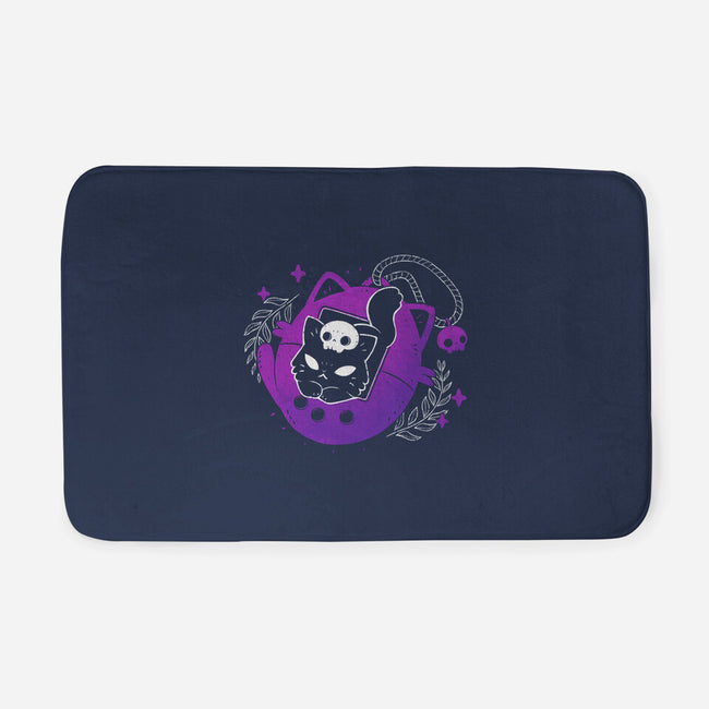 Black Cat Tamagotchi-None-Memory Foam-Bath Mat-xMorfina