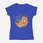 Purrfect Meowther-Womens-V-Neck-Tee-vp021