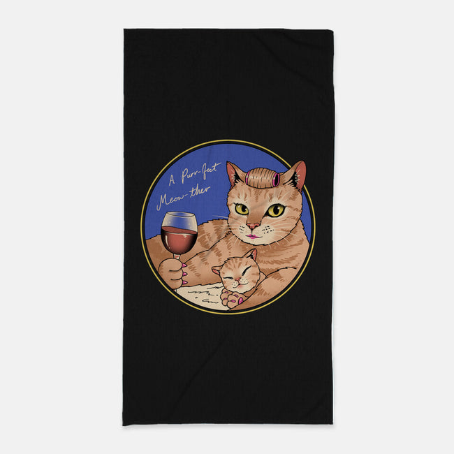 Purrfect Meowther-None-Beach-Towel-vp021