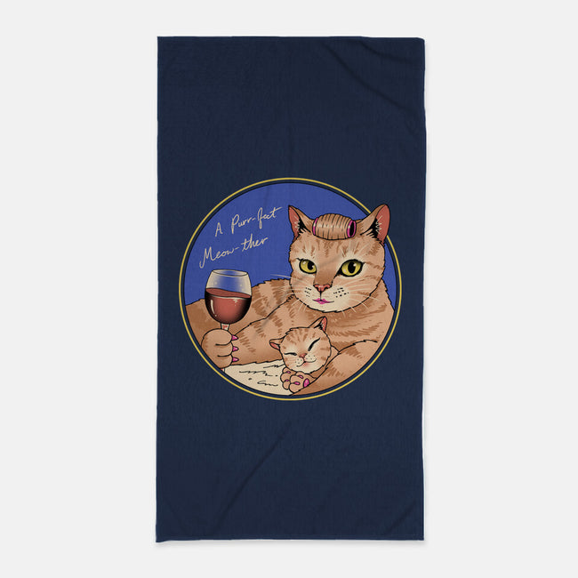 Purrfect Meowther-None-Beach-Towel-vp021