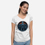 Welcome To A New Kingdom-Womens-V-Neck-Tee-glitchygorilla