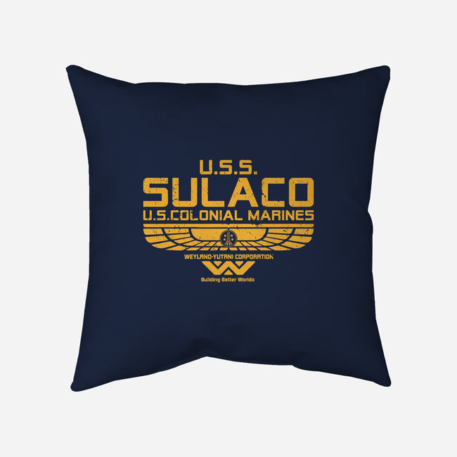 USS Sulaco-None-Removable Cover-Throw Pillow-DrMonekers