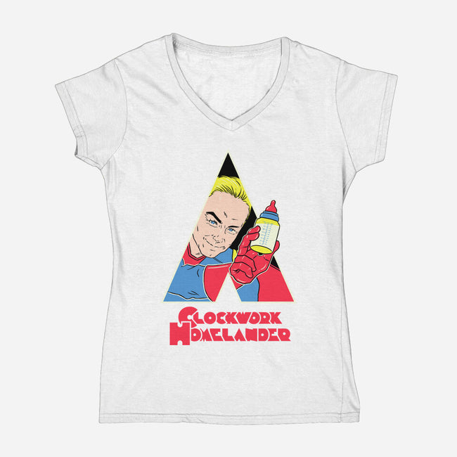 A Clockwork Homelander-Womens-V-Neck-Tee-naomori