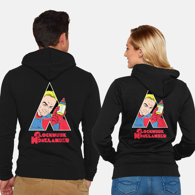 A Clockwork Homelander-Unisex-Zip-Up-Sweatshirt-naomori